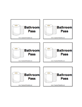 Bathroom Pass Teachers Printable