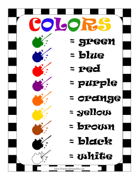 Colors Teachers Printable
