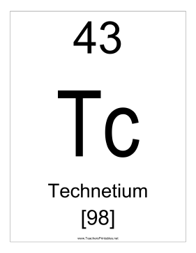 Technetium Teachers Printable
