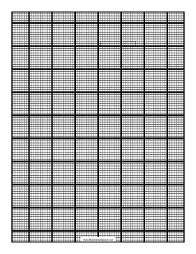 Grid tenth-inch with index Blackline Master Teachers Printable