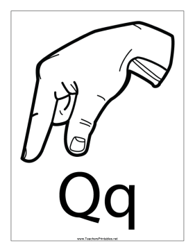 Letter Q-Outline-With Label Teachers Printable