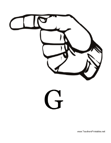 Sign Language with G Teachers Printable