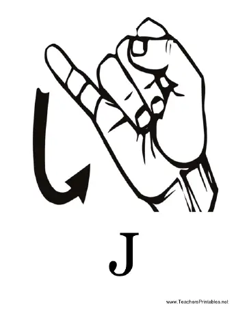 Sign Language with J Teachers Printable