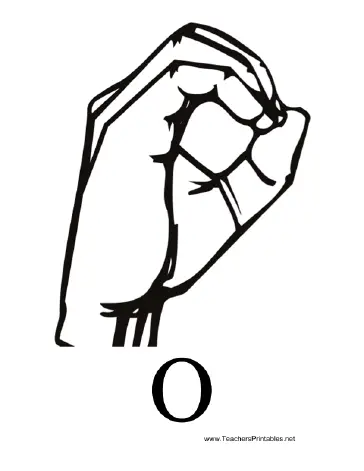 Sign Language with O Teachers Printable