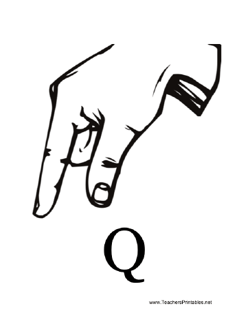 Sign Language with Q Teachers Printable