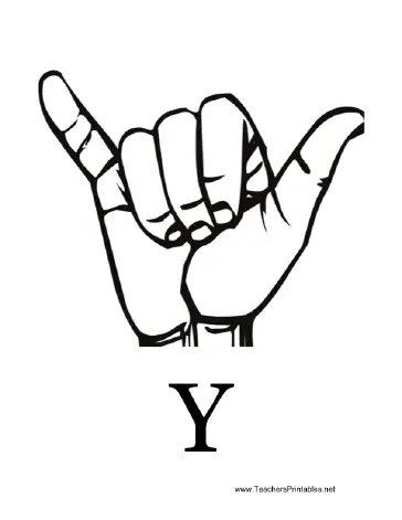 Sign Language with Y Teachers Printable