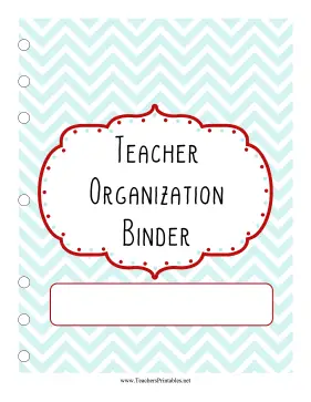 Teacher Organization Binder Teachers Printable