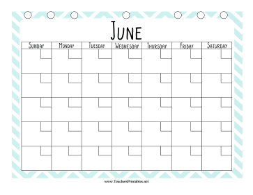 Teacher Organization Binder Calendar June Teachers Printable