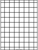 Grid one-inch with index Blackline Master
