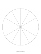 Pie Chart Template-12 Slices