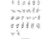 Blank Sign Language Chart