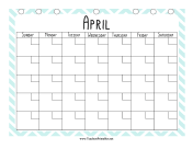 Teacher Organization Binder Calendar April