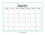 Teacher Organization Binder Calendar January