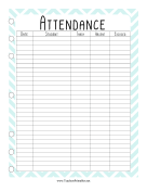 Teacher Organization Binder Student Attendance Log