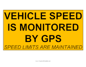 Vehicle Speed Monitored
