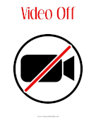 Video Off Distance Learning Sign