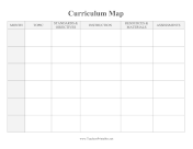 Curriculum Map Template teachers printables
