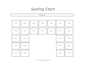 Double Horseshoe Seating Chart teachers printables