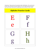E to H Alphabet Flash Cards teachers printables
