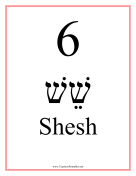 Hebrew 6 Feminine teachers printables