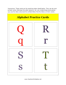 Q to T Alphabet Flash Cards teachers printables