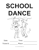 School Dance Sign teachers printables