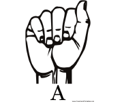 Sign Language with A teachers printables