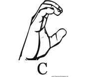 Sign Language with C teachers printables