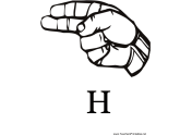 Sign Language with H teachers printables