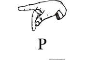 Sign Language with P teachers printables