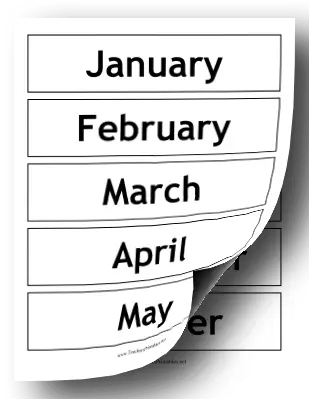 Calendar Months Teachers Printable