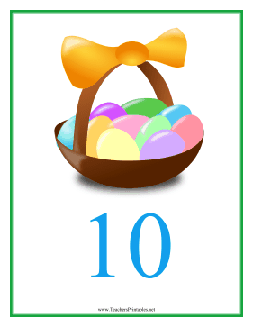 Count Chart 10 Easter Teachers Printable