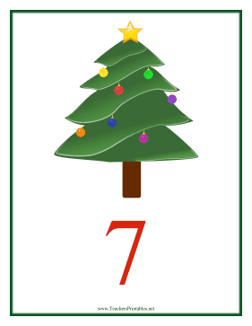 Count Chart 7 Christmas Teachers Printable