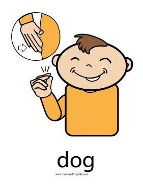 Dog Sign Color Teachers Printable