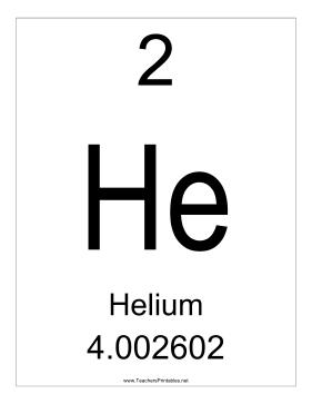 Helium Teachers Printable