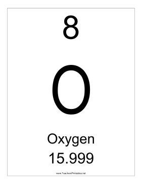 Oxygen Teachers Printable