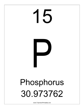 Phosphorus Teachers Printable