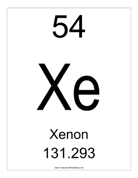 Xenon Teachers Printable