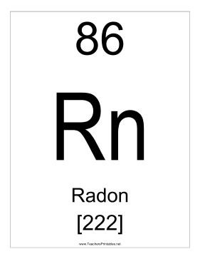 Radon Teachers Printable