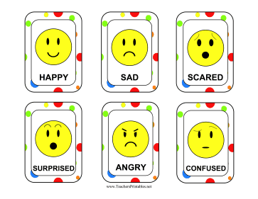 Emotion Cards Teachers Printable