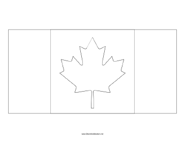 Flag of Canada Blackline Master Teachers Printable