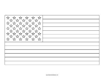 Flag of The United States Blackline Master Teachers Printable