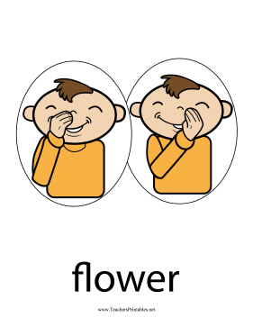 Flower Sign Color Teachers Printable