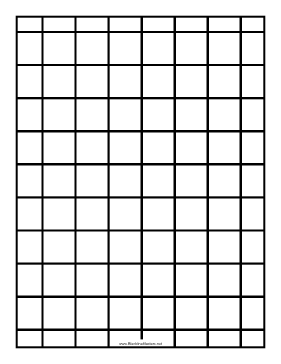 Grid one-inch with index Blackline Master Teachers Printable