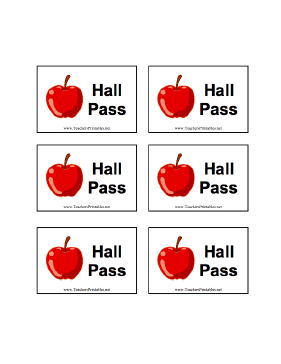 Hall Pass Teachers Printable