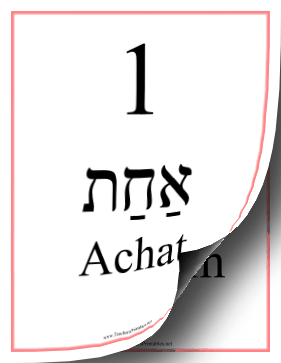 All Hebrew Numbers Feminine Teachers Printable