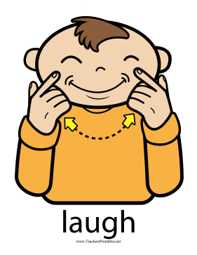 Laugh Sign Color Teachers Printable