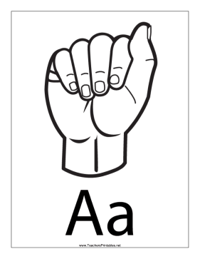 Letter A-Outline-With Label Teachers Printable