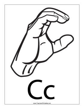 Letter C-Outline-With Label Teachers Printable