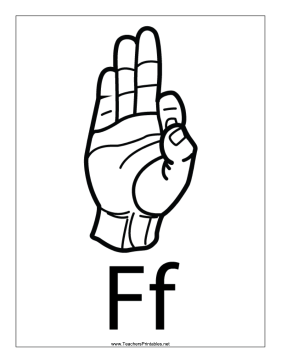 Letter F-Outline-With Label Teachers Printable